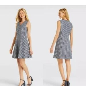 NWT Draper James Seersucker Fit and Flare Gingham Dress Size 14
